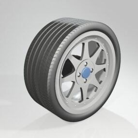 Mô hình vành xe cổ điển với lốp xe 3d