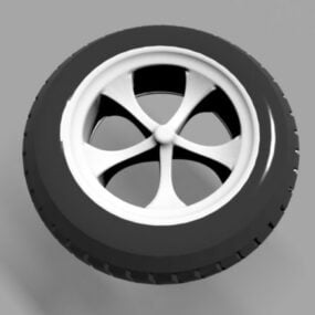 Lowpoly Neumático de coche modelo 3d