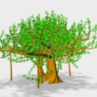 Cartoon Banyan Tree