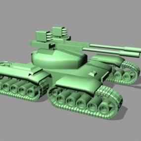 Mô hình 3d xe tăng quân sự hoạt hình