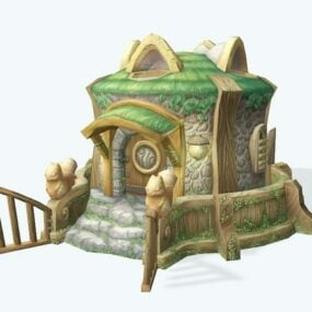 Cute Cartoon House 3d model