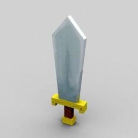 Kreslený 3D model krátkého meče