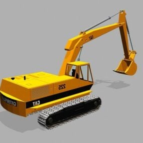 Yellow Excavator 3d model