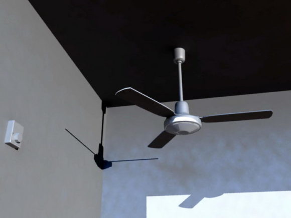Ventilatore da soffitto moderno in acciaio inossidabile
