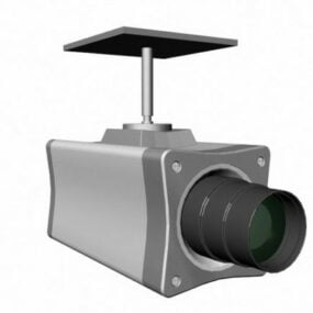Camera giám sát gắn trần model 3d
