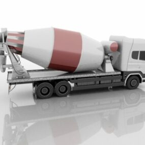 Cement mixer lastbil køretøj 3d model