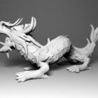 China Estatua corta del dragón