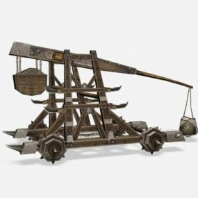 3D model protizávaží Trebuchet z čínské starověké zbraně