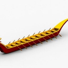 Chinese Ancient Dragon Boat 3d model