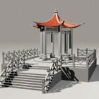 Chinese Garden Stone Pavilion