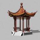 Bâtiment du pavillon du jardin chinois
