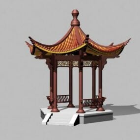Chinees tuinpaviljoen gebouw 3D-model