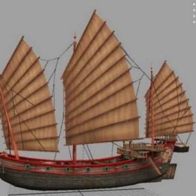 中国の帆船 3D モデル