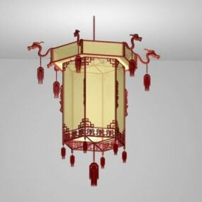 Ceiling Lamp Antique Shade With Candle 3d model