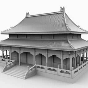 القصر الشرقي الصيني نموذج ثلاثي الأبعاد
