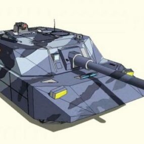 Modelo 3D do tanque furtivo do exército chinês