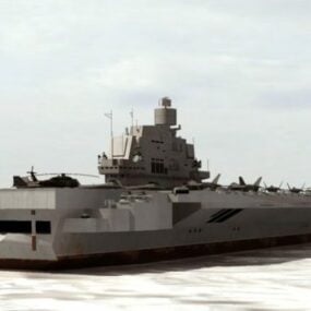 3д модель авианосца ВМС Китая