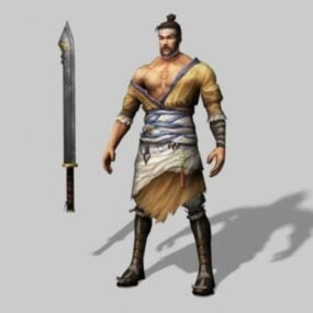 Male Warrior Monk 3d model