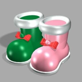 Christmas Baby Boots 3d model