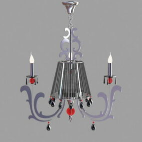 Chrome Chandeliers For Dining Room 3d model