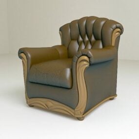 Leather Club Chair Classic Furniture 3d model