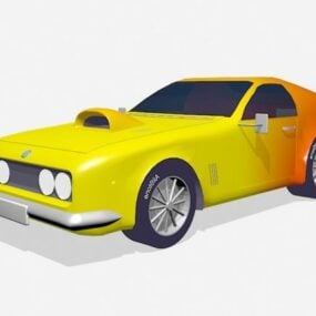 Classic Muscle Sports Car 3d-modell