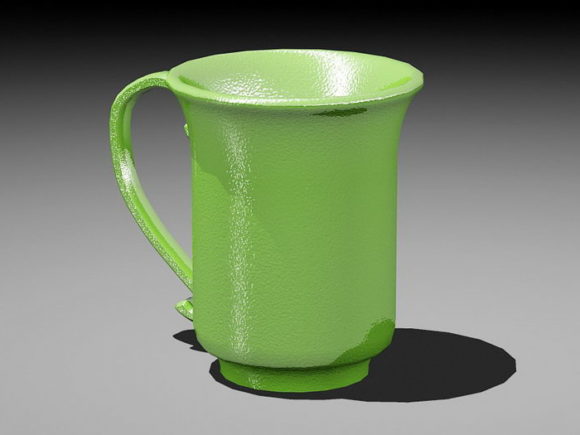 Зеленая кофейная кружка