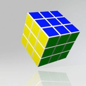 Modello 3d del puzzle del cubo di colore