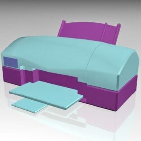 Armless Leather Couch 3d model