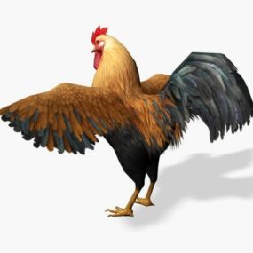 Rooster Low Poly 3d model