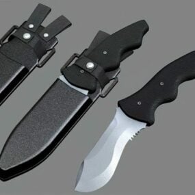 Combat Knife Set 3d model