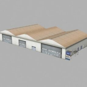 Entrepôt industriel commercial modèle 3D