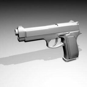 권총 9mm 권총 3d 모델