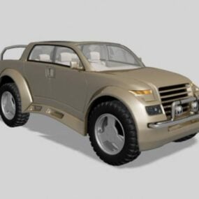 Small Pickup Truck Smooth Style 3d model