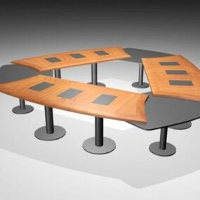 Conference Meeting Table Triangle Shape 3d model