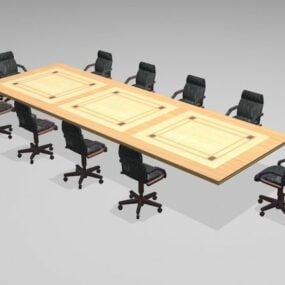 Conference Room Table Chairs Modern 3d model