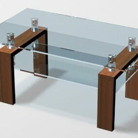 Extendable Wood Table 3d model