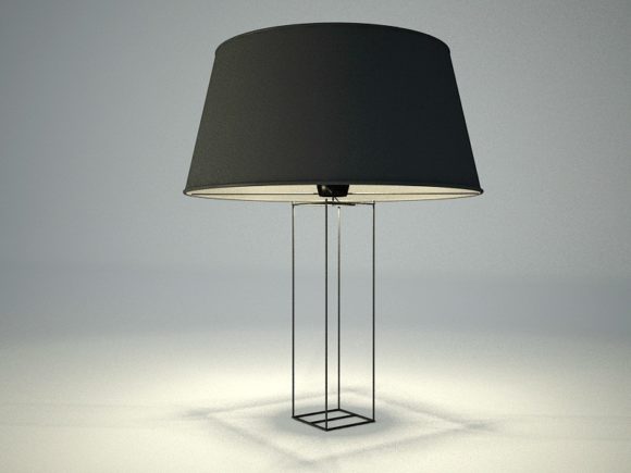 Lámpara de mesa negra contemporánea