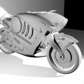 Modello 3d futuristico di Super Motorcycle