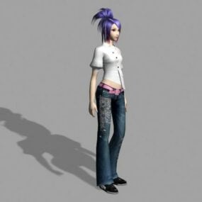 Cute Punk Girl 3d model