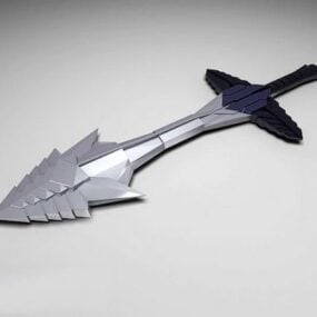 Modelo 3d de espada para jogos de ficção científica