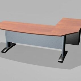 Corner Workstation Office Desk 3d model