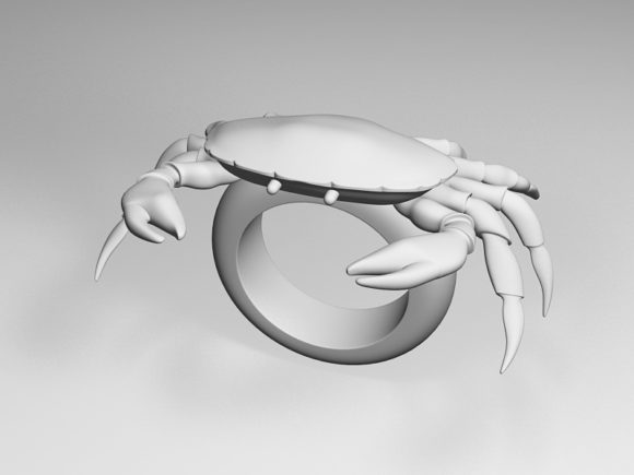 Bague en forme de crabe
