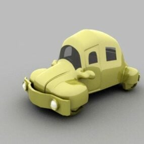 Modello 3d di auto giocattolo simpatico cartone animato