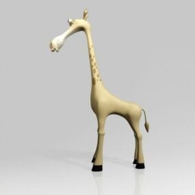 Kreslený 3D model zvířete žirafy