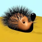 Low Poly Cartoon Hedgehog