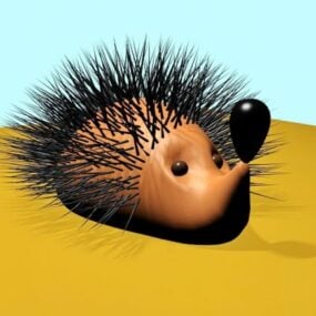 Low Poly Cartoon Hedgehog 3d-model