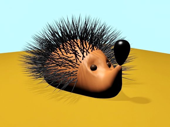 Low Poly Cartoon Hedgehog