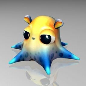 3D модель персонажа мультяшного осьминога