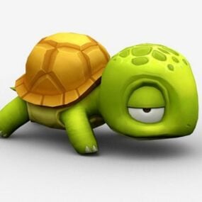 Kreslený 3D model zelené mořské želvy
